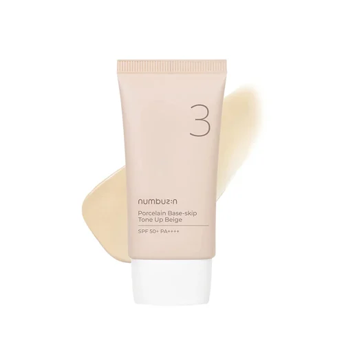 Numbuzin – No.3 Porcelain Base-skip Tone Up Beige 50ml