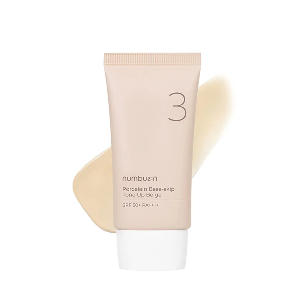 Numbuzin – No.3 Porcelain Base-skip Tone Up Beige 50ml